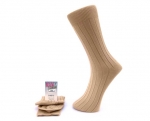 Anzugsocken "MAN Fashion" ohne Gummibund Gr. 46/49 in hellbeige & camel im Paarverkauf